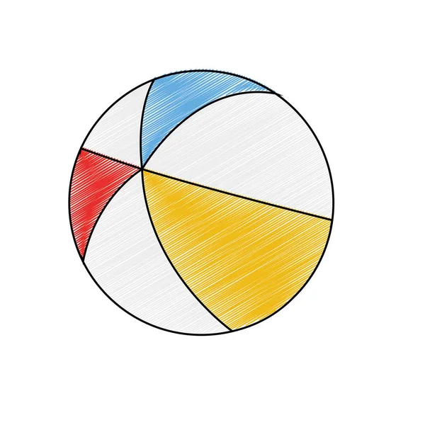 Diseño de pelota de verano — Vector de stock