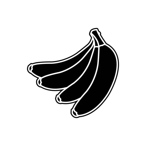 Banana Fruit Healthy Organic Food Theme Isolated Design Vector Illustration — Stock Vector