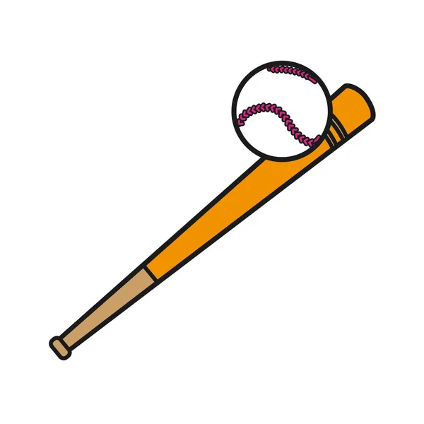 Disegno mazza da baseball — Vettoriale Stock