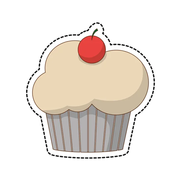 Isoliertes Cupcake-Design — Stockvektor