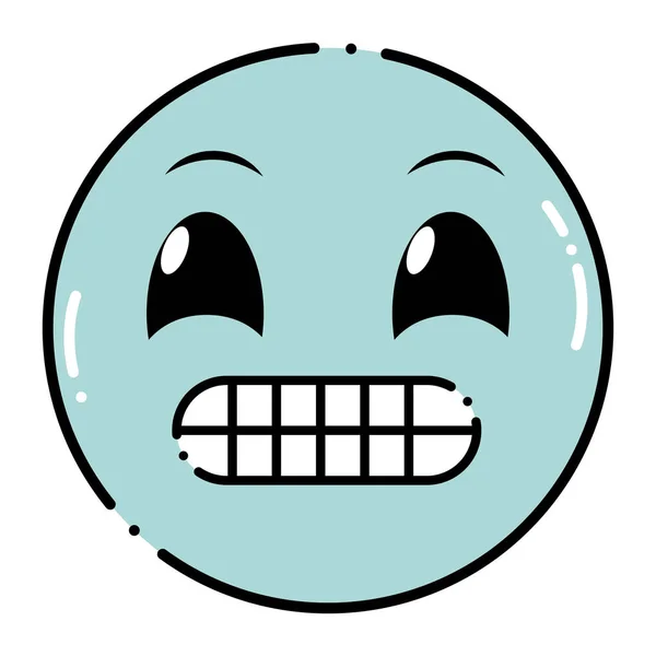 Couleur ups visage geste expression emoji — Image vectorielle