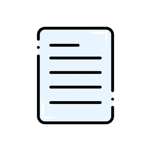 Ligne pointillée bureau d'affaires document papier information — Image vectorielle