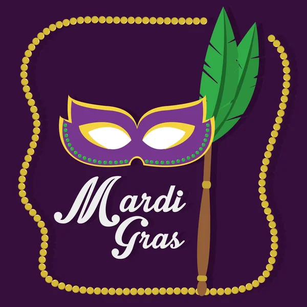 Projekt karnawału Mardi Gras — Wektor stockowy