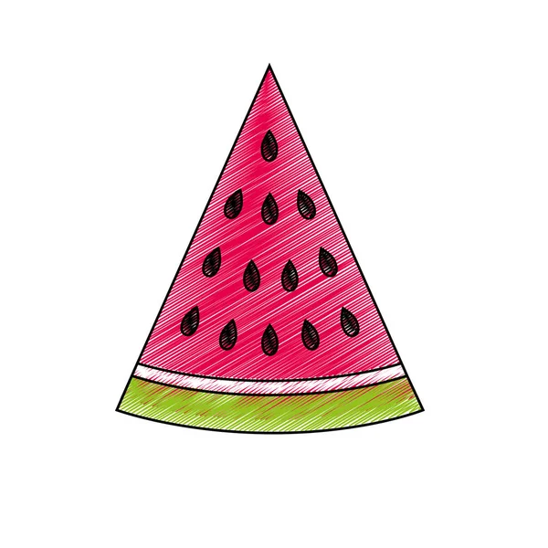 Isolerade vattenmelon design — Stock vektor