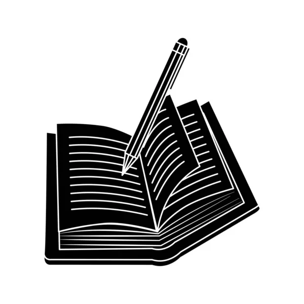 Βιβλίο και πένα σχεδίασης — Διανυσματικό Αρχείο