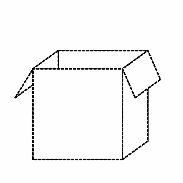 Conception de boîte isolée — Image vectorielle