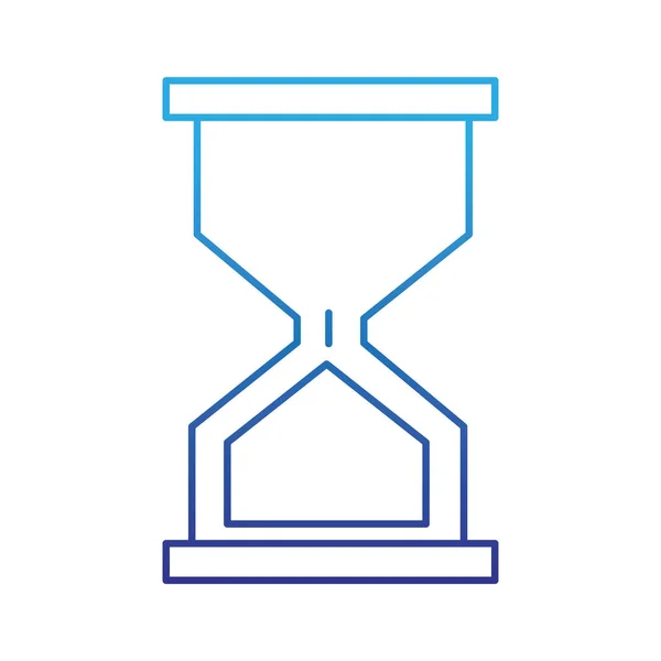 Objeto clásico reloj de arena de línea degradado para controlar el tiempo — Archivo Imágenes Vectoriales