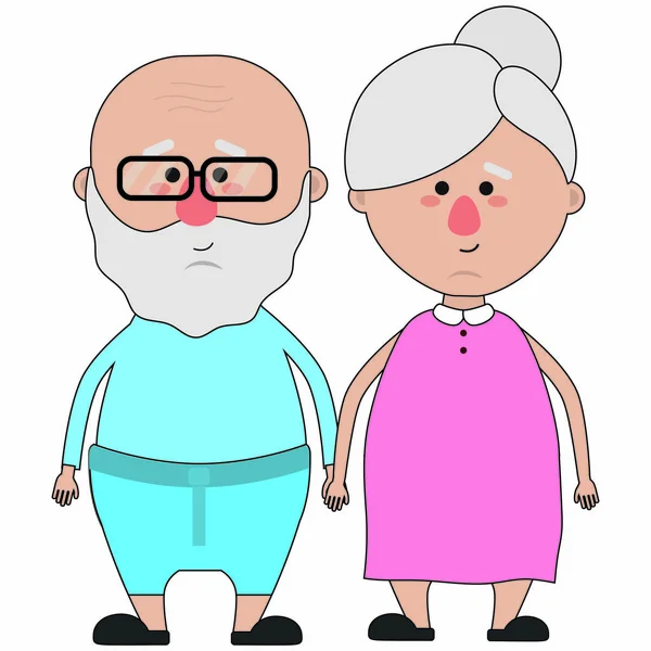 Abuelos diseño de dibujos animados — Vector de stock