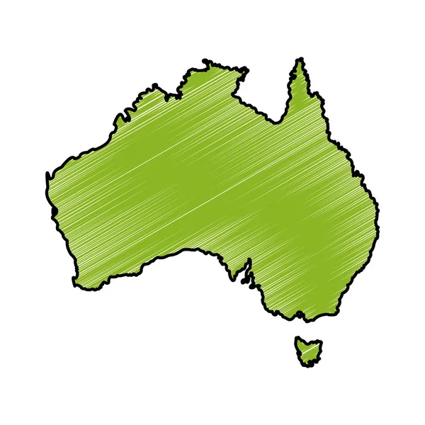 Australische kaart ontwerp — Stockvector