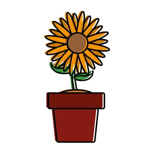 Diseño de girasol aislado — Vector de stock