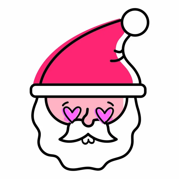 Santa Icon Merry Christmas Season Theme Isolated Design Vector Illustration — Stock Vector