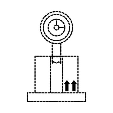 noktalı şekil ölçek ağırlık makine teslim paketi ile
