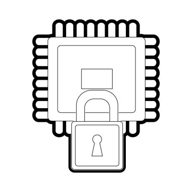 İşlemci aygıtı becerikli alet ve teknoloji Tema izole tasarım vektör çizim