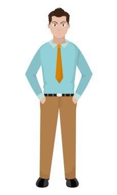 gömlek ve pantolon tasarımı ile şık adam