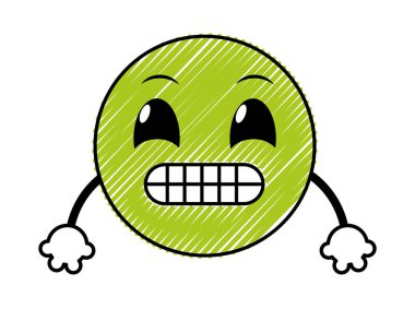 UPS emoji yüz ifadesi kollu doodle