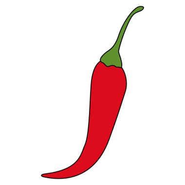 İzole chili biber tasarım