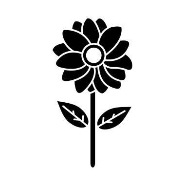 güzel çiçek yaprakları ve doğa yaprakları ile siluet