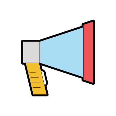 tam renkli megafon nesne hoparlör ses iletişim için