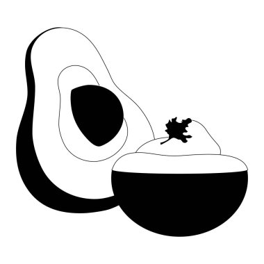 İzole avokado tasarım