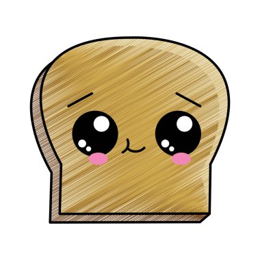 Ekmek, unlu gıda mutfak ve salonu Tema izole tasarım vektör çizim