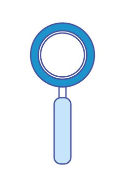 Lupe araç arama ve Büyüteç camı Tema izole tasarım vektör çizim