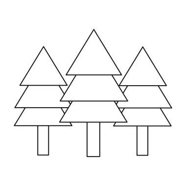 İzole çam ağacı tasarım