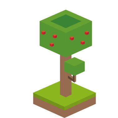 İzole ağacı tasarım