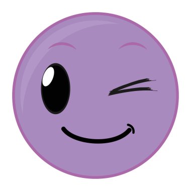 Mor iyi yüz jest emoji ifade