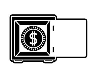 siluet sikke Pezosu sembolünün içinde güçlü bir kutu ile