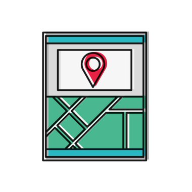 taşınan renk modern gps konumu simge ile göster