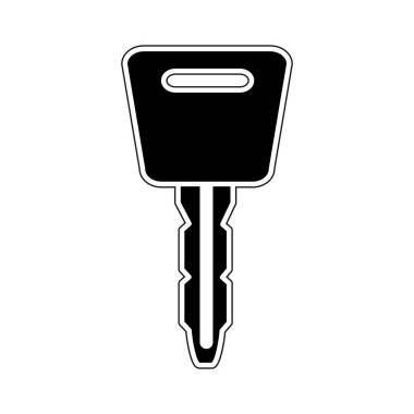 Güvenlik alarmı siluet otomobil anahtar nesneye