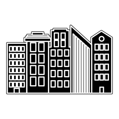 siluet mimari şehir binaları modern inşaat