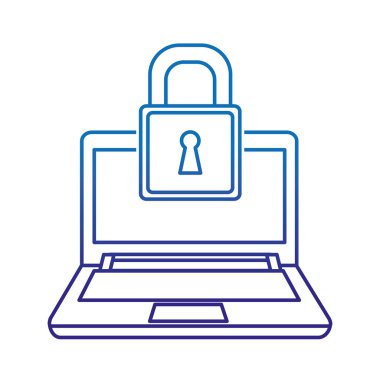 Laptop-in aygıt becerikli alet ve teknoloji Tema izole tasarım vektör çizim