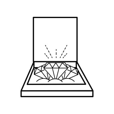 satır elmas kristal taş kutusunun içinde taşlar