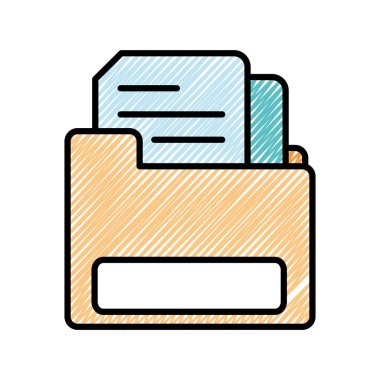 Belge bilgi kağıt ile rendelenmiş dosya klasörü