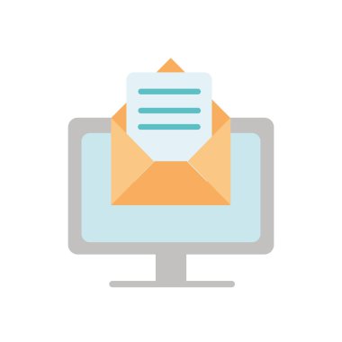 renkli e-posta mektup mesaj bilgisayar teknolojisi ile