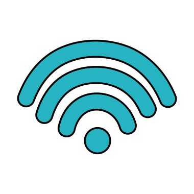 çizgi rengi dijital wifi bağlantı simgesi sinyal