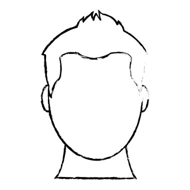 Grunge avatar adamla meçhul ve saç tasarım