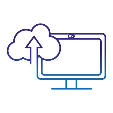 çizgi bilgisayar teknolojisi ile bulut veri yükleme bozulmuş