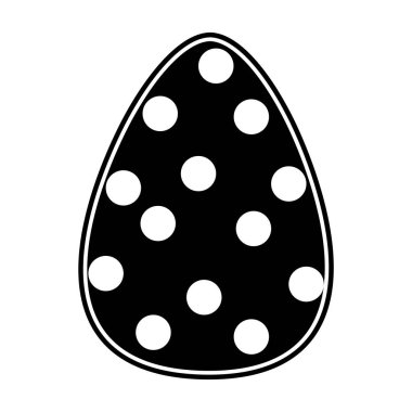 siluet kutlama için puan dekorasyonu ile Paskalya yortusu yumurta