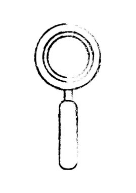 Lupe araç arama ve Büyüteç camı Tema izole tasarım vektör çizim