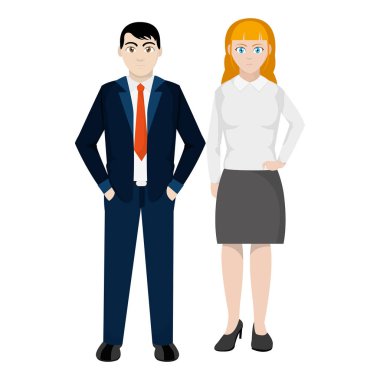 iş adamları şık kıyafetler ve saç tasarım