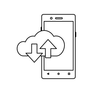 Smartphone aygıt becerikli alet ve teknoloji Tema izole tasarım vektör çizim
