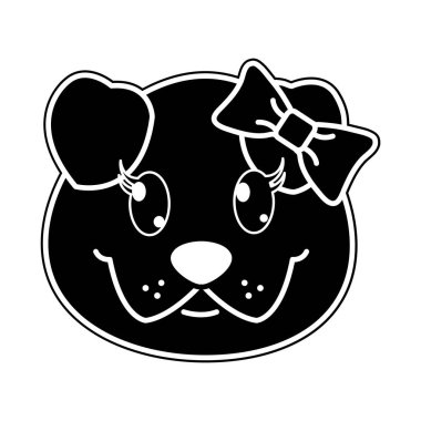 siluet dişi köpek baş sevimli hayvan