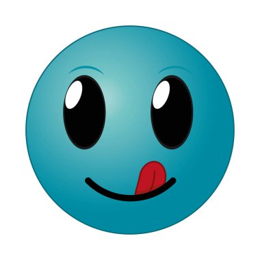 Mavi komik surat jest emoji ifade