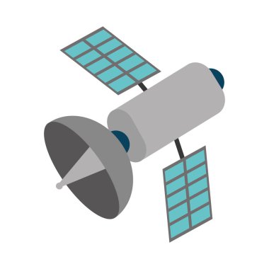 Uydu sinyali yayın ve internet Tema izole tasarım vektör çizim
