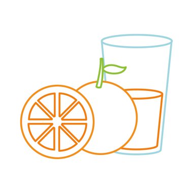 Portakal ve meyve suyu tasarım