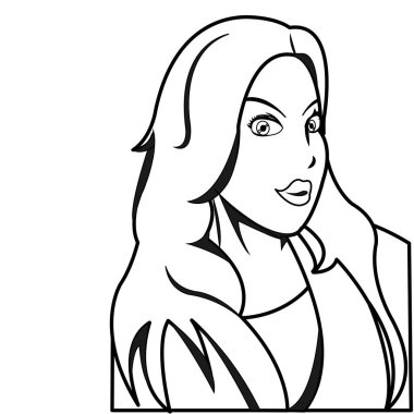 Retro kadın tasarım