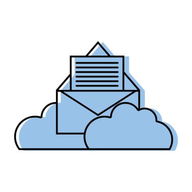 renk e-posta mektubu belge bilgi ve bulutlar