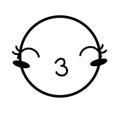 Yüz ifade karikatür karikatür ve Tema izole tasarım vektör çizim karakter